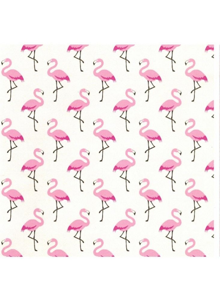 TISSU COTON FLAMINGO CREME