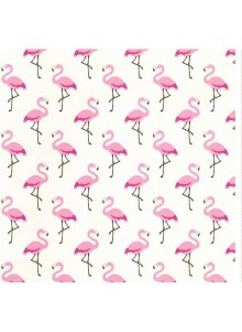 TISSU COTON FLAMINGO CREME