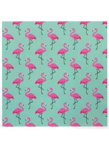 TISSU ENDUIT FLAMINGO TURQUOISE