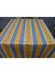 Nappe Enduite BEAUCAIRE Jaune Bleu 160x120