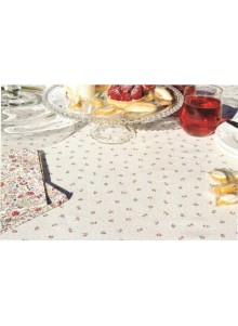 NAPPE COTON BEAUCAIRE SEMIS IVOIRE ROSE