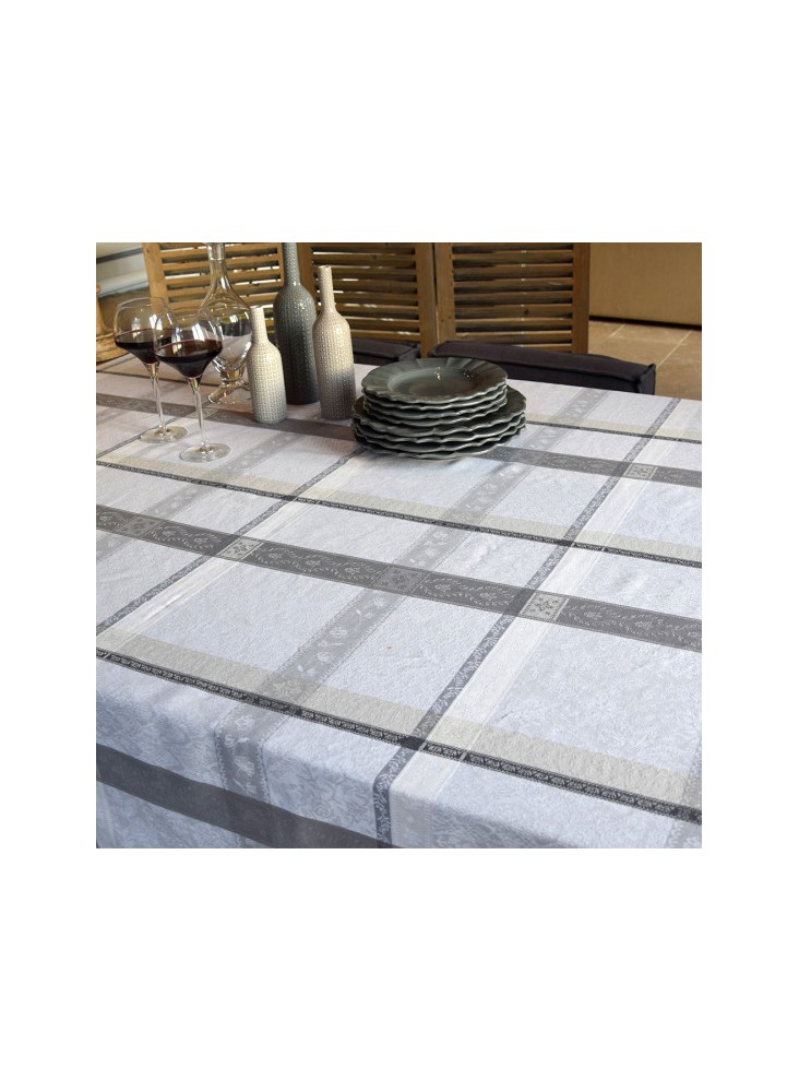 NAPPE JACQUARD COTON MAUSSANE GRIS NAPPE JACQUARD COTON MAUSSANE GRIS