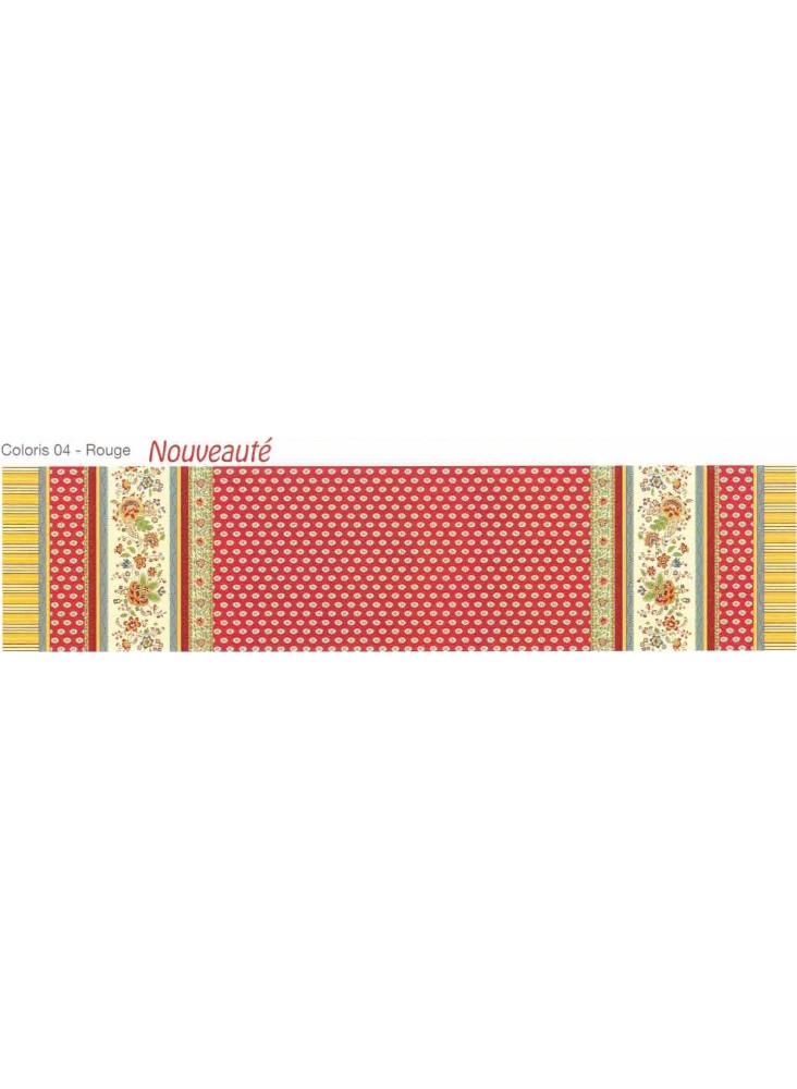 NAPPE ENDUITE GORDES DOUBLE BORDURE ROUGE