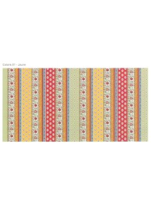 TISSU ENDUIT GORDES RAYURE JAUNE